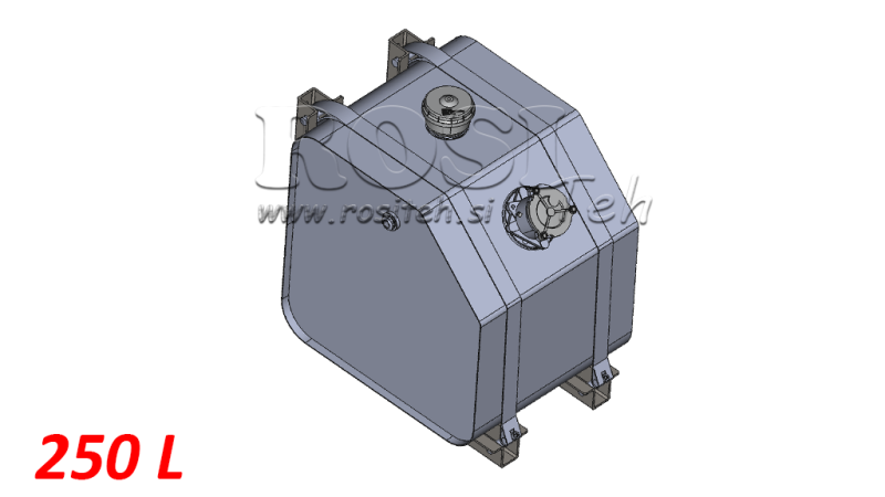 TOP IN METALLO 250 LITRI 600X600X800MM