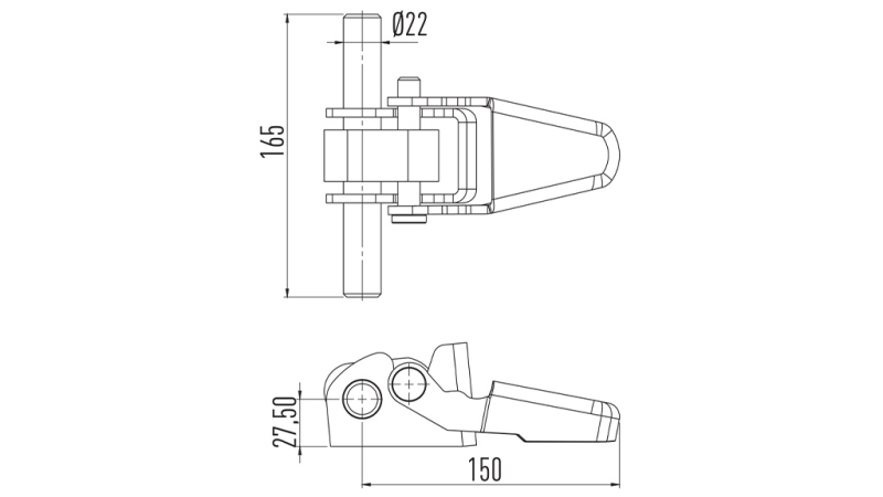 AANHANGER ZIJ HENGSEL MET ONDER/BOVEN OPENING