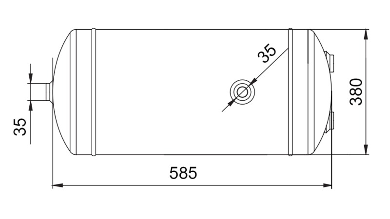 LUCHTREMRESERVOIR 60 LIT 585X380 ECO