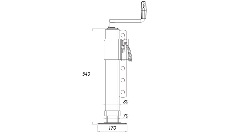 VERSTELBARE SCHROEF ONDERSTEUNINGSPOTEN 380mm - 1.200kg