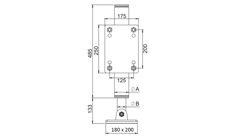 PICIOR HIDRAULIC BIDIRECȚIONAL 365mm - 5.000kg