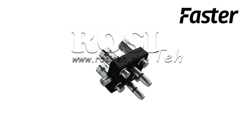 MULTI-FASTER KOPPELING 3-WEG BSP 1/4 MOBIEL DEEL (EEN HENDEL)