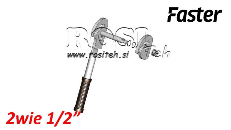 HENDEL VOOR MULTI-FASTER 2WEG 1/2 VASTE DEEL