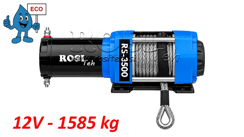 12 V ELEKTRISCHE LIER RS-3500 - 1585 kg - SYNTHETISCH TOUW - ECO