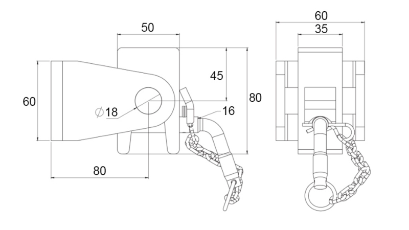 KIPBAK BEUGEL 50x60 - VORKTYPE - ECO