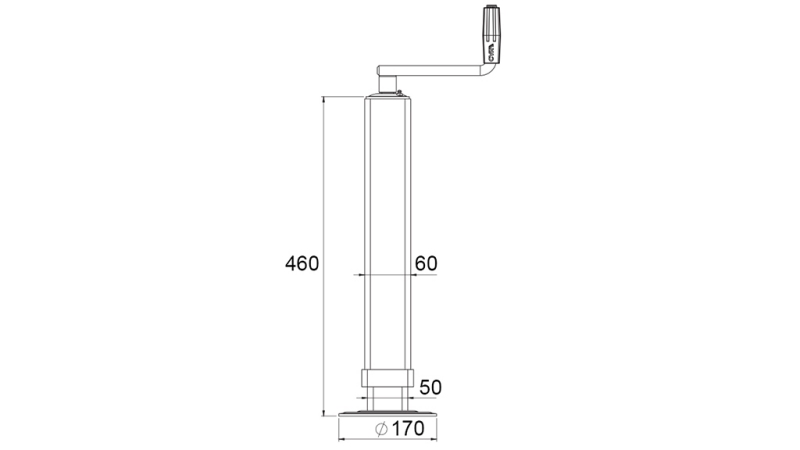 SCHROEFDRAAD STEUNPOOT (HOOGTE 460 mm - SLAG 320 mm) - 800 kg