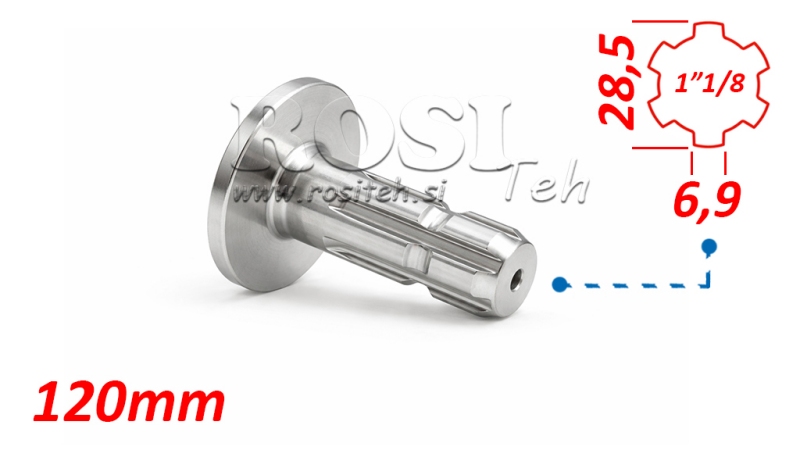 KARDAN ADAPTER MET FLENS 1-1/8 (120 mm)
