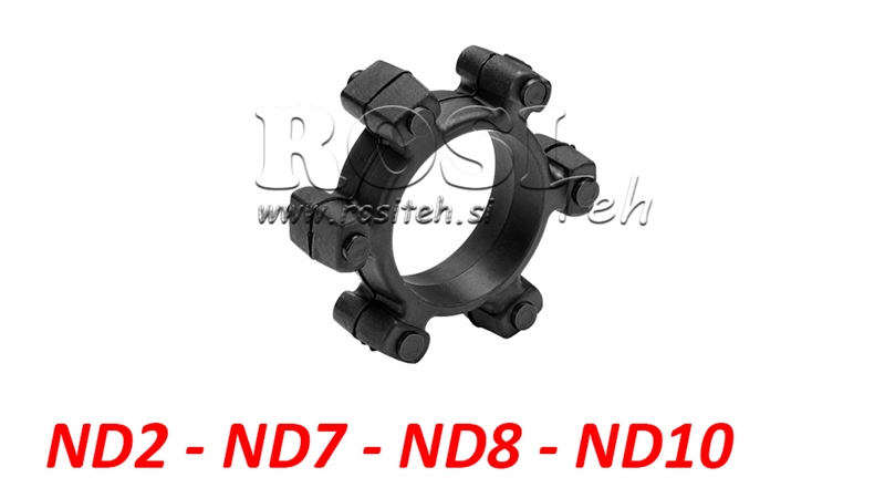 STERKOPPELING VOOR RUBBER INZETSTUK ND2-ND7-ND8-ND10 (45mm)