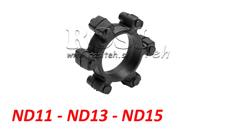 STERKOPPELING VOOR RUBBER INZETSTUK ND11-ND13-ND15 (55mm)