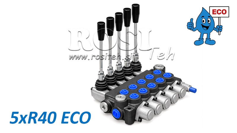 HYDRAULISCH HANDVENTIEL – 5-SECTIE STUURVENTIEL 5xR40 ECO