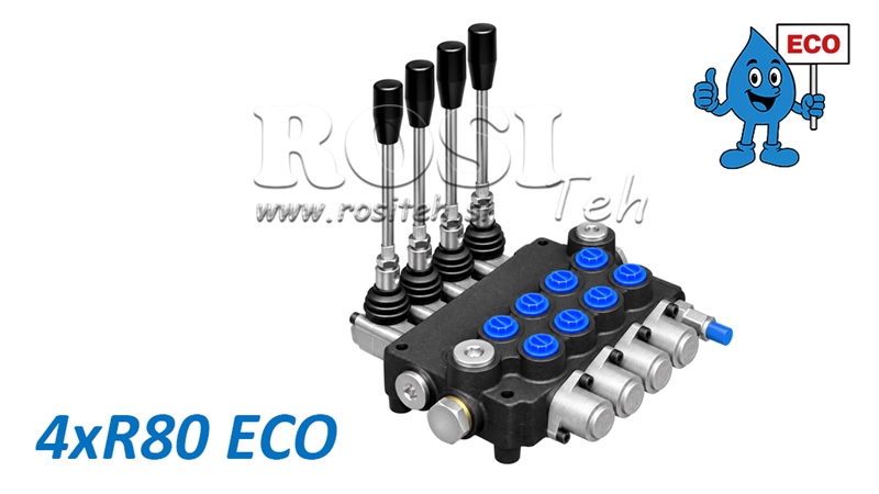 HYDRAULISCH HANDVENTIEL – 4-SECTIE STUURVENTIEL 4xR80 ECO