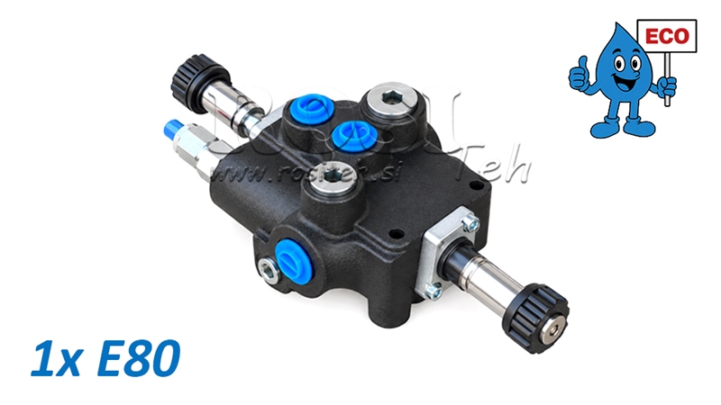 HYDRAULISCH MAGNEETVENTIEL (ZONDER SPOELEN) – 1-SECTIE STUURVENTIEL 1xE80 ECO