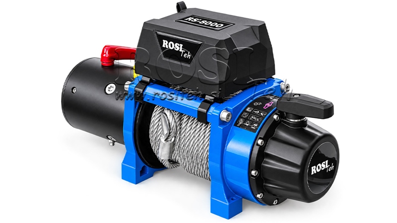 12 V ELEKTRISCHE LIER RS-8000 - 3620 KG - STAALKABEL - ECO