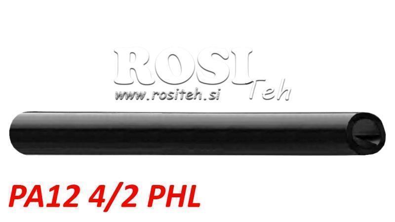 PA 4/2 PA12PHL ZWARTE LUCHTHOES POLYAMIDE DIN74324