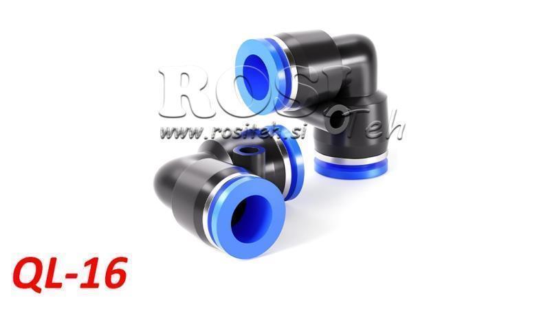 PNEUMATISCHE PLUG HOEKVERBINDER TPA ZONDER DRAAD QL-16