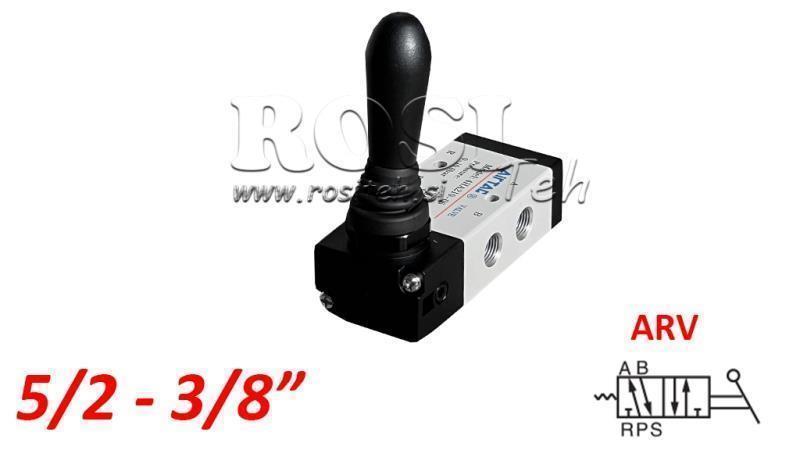 PNEUMATISCHE HANDKRAAN 5/2 3/8 PRT-0852-ARV TERUG MET VEER