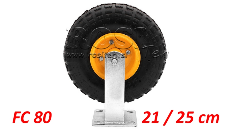 PNEUMATISCHE WIEL 21/25cm MET VASTE BASIS FC80