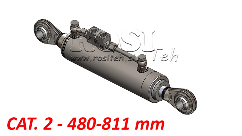 TELESCOPISCHE HYDRAULISCHE TOPSTANG - STANDARD - CAT. 2 (45-95 HP) - 480-811 mm (25,4/25,4 mm)