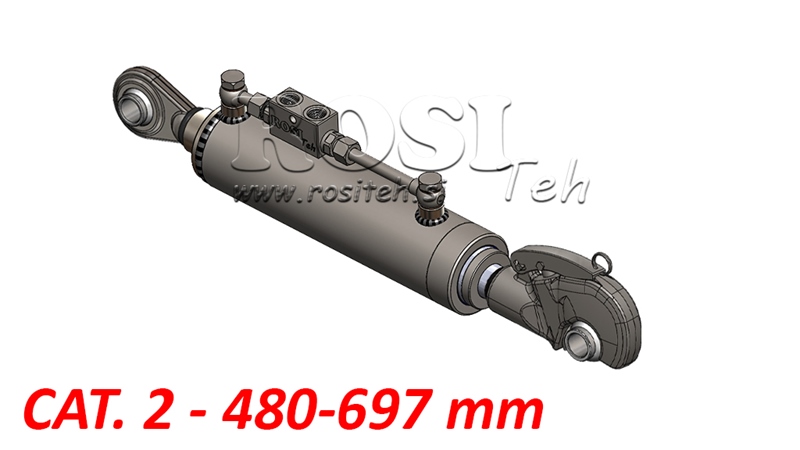 TELESCOPISCHE HYDRAULISCHE TOPSTANG - AUTOMATISCH - CAT. 2 (45-95 HP) - 480-697 mm (25,4 mm)