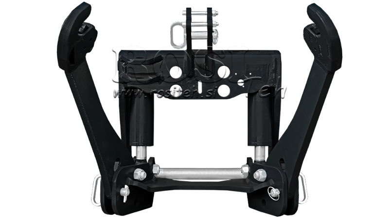 UNIVERSELE AANBOUWSET FRONTHEF CAT. 2 VOOR TRACTOR 1500KG ZWART (RAL 9005)