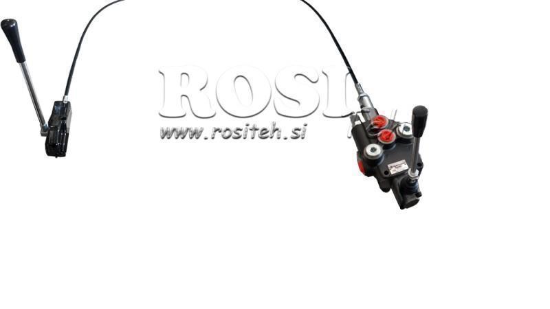 JOYSTICK DUBBELE HANDGREPE 1 m HYDRAULISCH VENTIEL 1xP40 liter