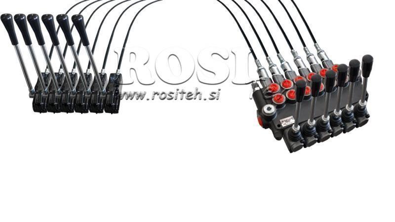 JOYSTICK DOPPELHANDGRIFF 1 m HYDRAULIKVENTIL 6xP40 liter