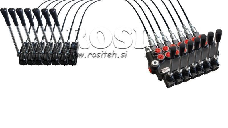 JOYSTICK DUBBELE HANDGREPE 1 m HYDRAULISCHE KLEP 7xP40 liter