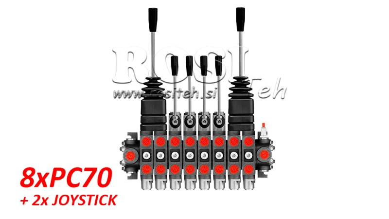 ZAWÓR HYDRAULICZNY 8XPC70 + 2X JOYSTICK