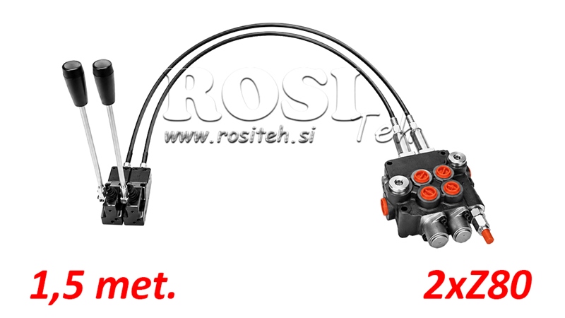 KIT 2XZ80 + JOYSTICK 1 POSITIE L1500