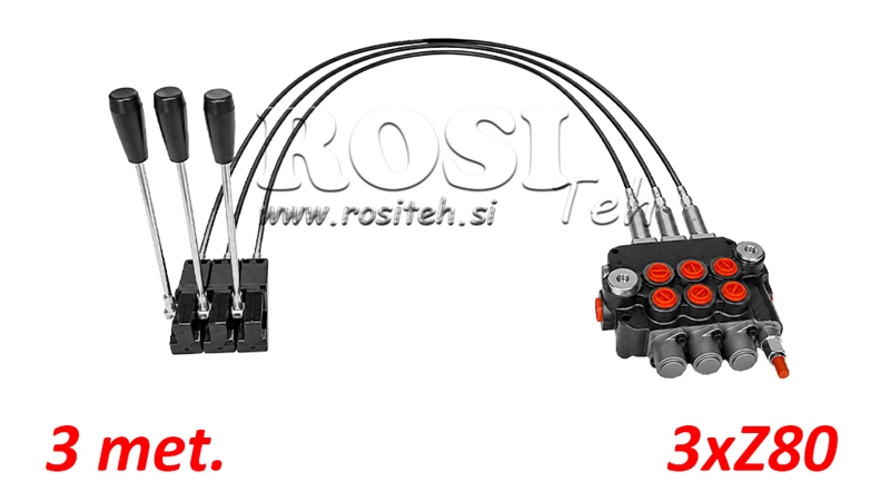 KIT 3XZ80 + JOYSTICK 1 POSITIE L3000