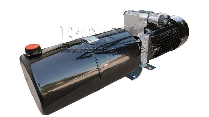 MINI HYDRAULISCH AGGREGAT 230V AC (2.2 kW) 120 bar - 8.0 cc - 11.2 lit/min - tank 12 lit