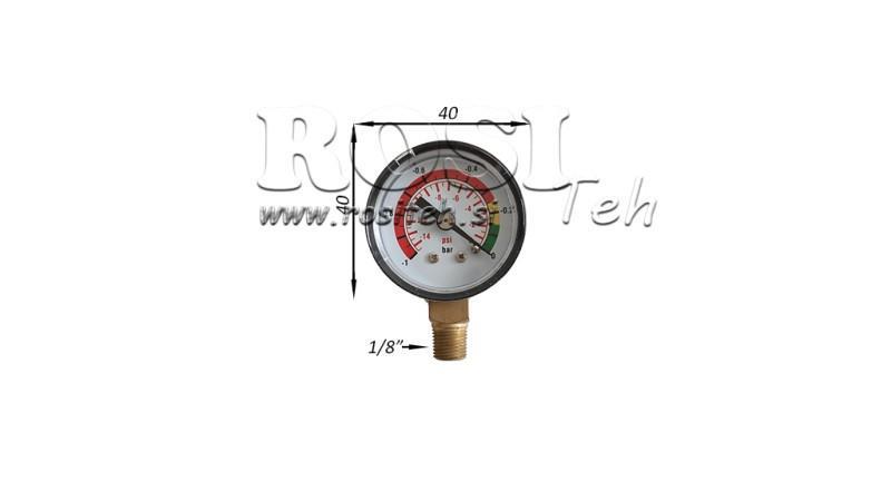 VACUÜMMETER VOOR HYDRAULISCH FILTER -1 - 0 BAR - 1/8