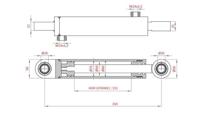 HYDRAULISCHE STUURCYLINDER FIAT-NEW HOLLAND OEM-5189995