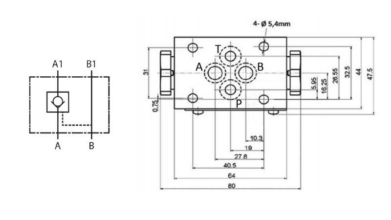 CHECK VALVE CETOP 3 (A)