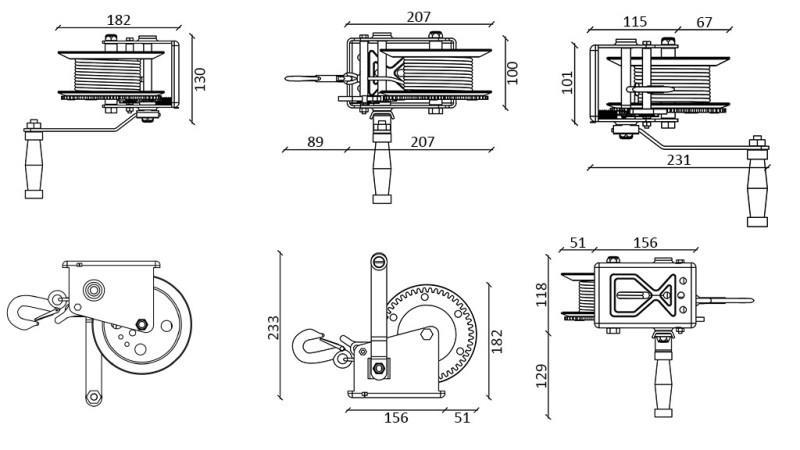 HANDLIFT DWK 25 V - 1133 kg - Synthetische RIEM