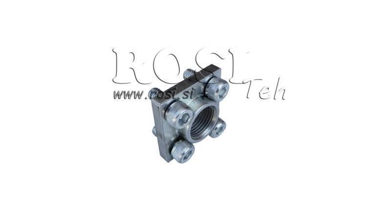 PIJPAANSCHAKELING 3/8 - VLAKKE FLENS fi 30