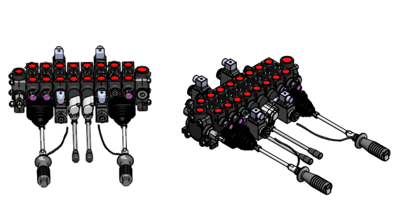 HIDRAULIKUS SZELEP 8xPC70 + 2X EURO JOYSTIC 12V