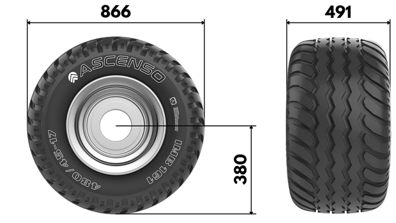 19.0/45-17 PNEVMATIKA AW708 14pl S PLATIŠČEM 16,00X17