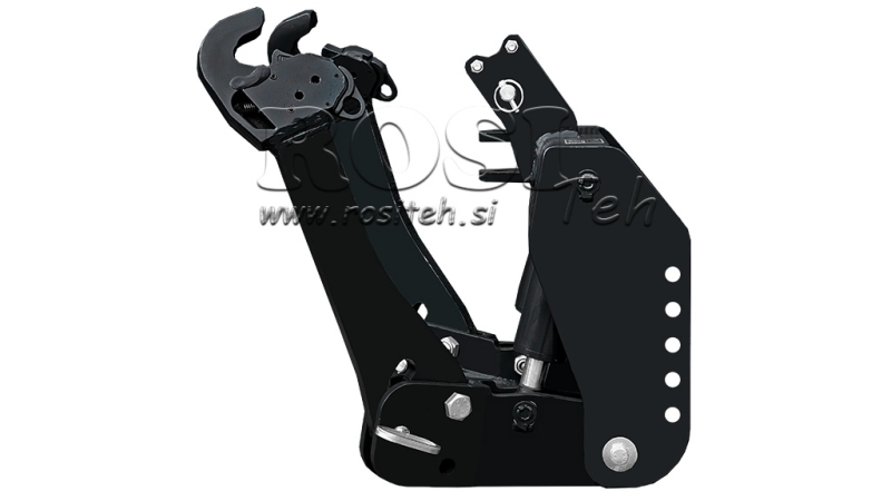 UNIVERSELE AANBOUWSET FRONTHEF CAT. 2 VOOR TRACTOR 1500KG ZWART (RAL 9005)