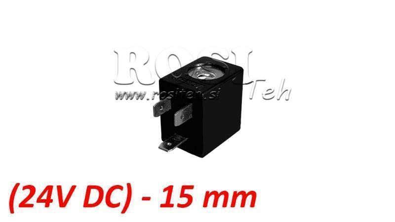 (15) EL. MAG. CÍVKA 24V DC 2.5W PRO PNEUMATICKÝ VENTIL 1/8