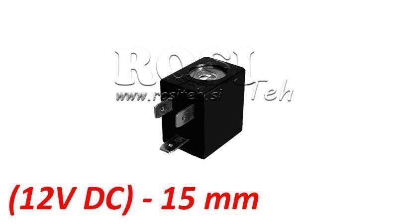 (15) EL. MAG. CÍVKA 12V DC 2.5W PRO PNEUMATICKÝ VENTIL 1/8