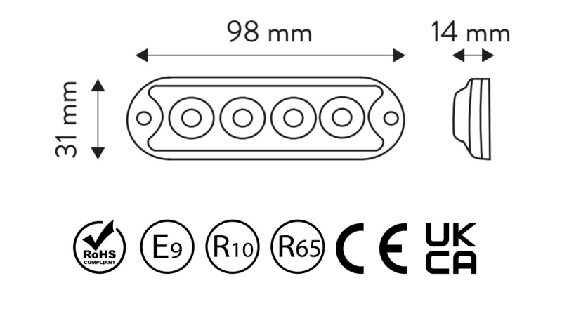 LED STROBOSCOOPLAMP 12/24V