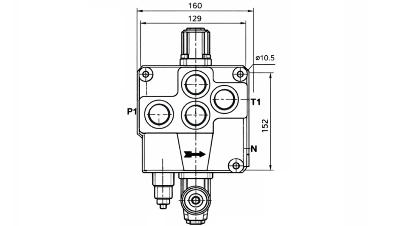HYDRAULISCHE KLEP P120 - TWEE-SNELHEDEN