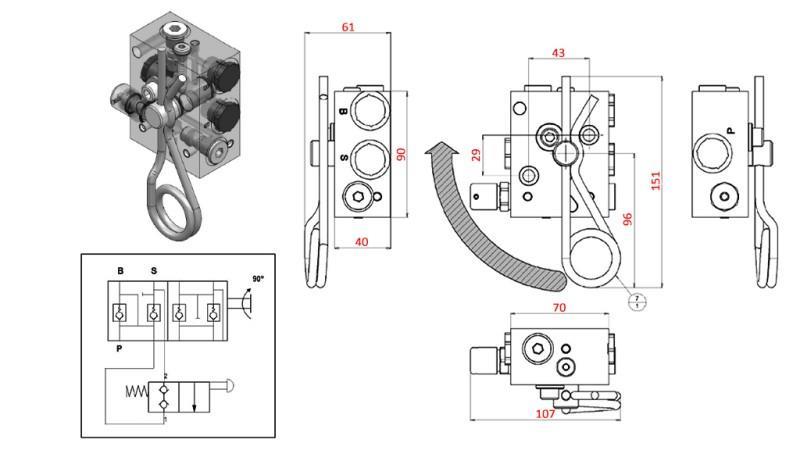 HYDRAULISCHE REMKLEP - VOOR AANHANGER TS 04.726.A
