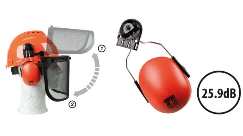 BESCHERMHELM YUKON MET VISIER EN OORBESCHERMING