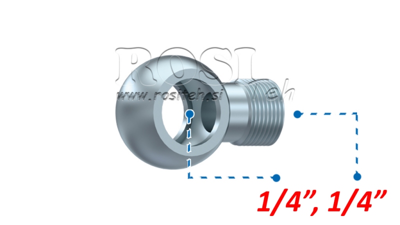 HYDRAULISCHE BANJO FITTING 1/4-1/4