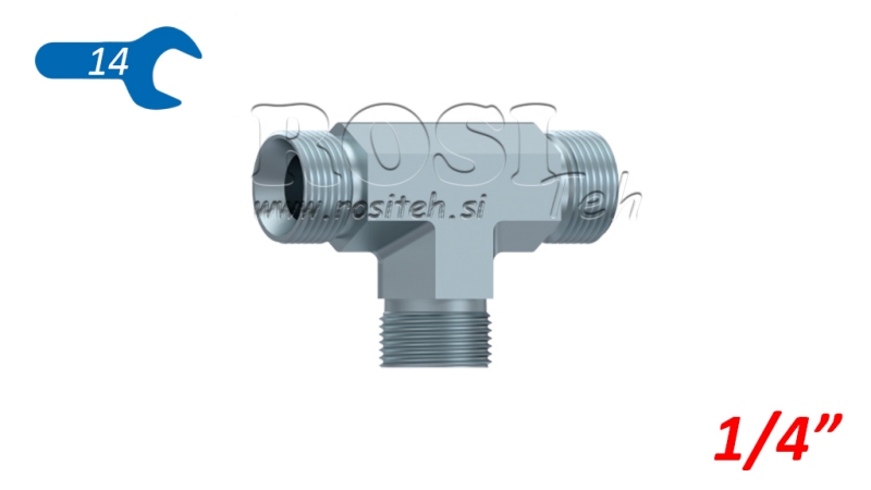 HYDRAULISCHE T STUK BSP MAN-MAN 1/4