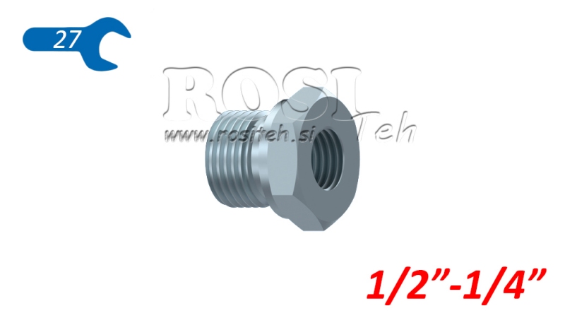 HYDRAULIKADAPTER MÄNNLICH-WEIBLICH 1/2-1/4