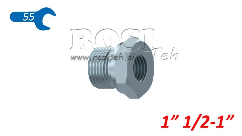 HYDRAULISCHE ADAPTER MAN-VROUW 1 1/2-1