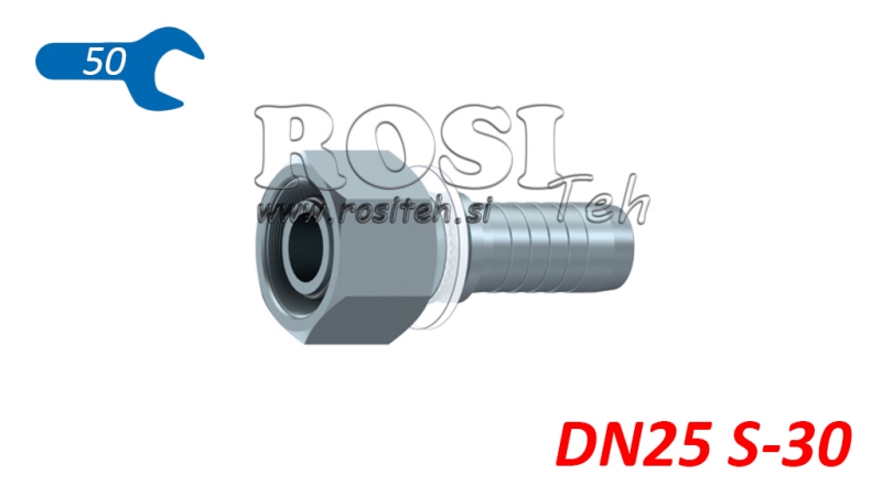 POŁĄCZENIE HYDRAULICZNE DKOS 30 Z ŻEŃSKIM DN25-M42X2